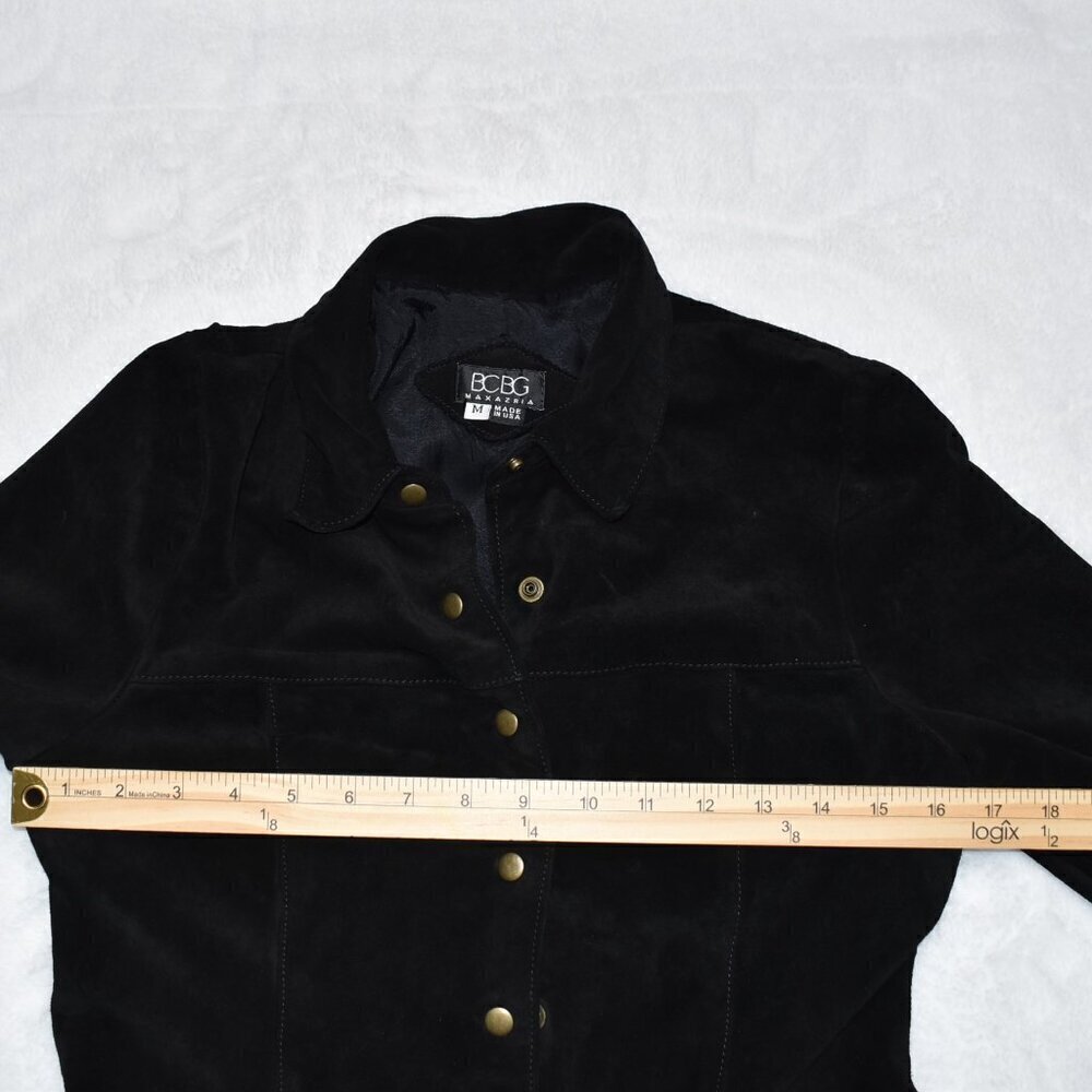 BCBG MaxAzria Suede Jacket Sz S Western Cowgirl Boho Rodeo Neutral - Picture 12 of 16